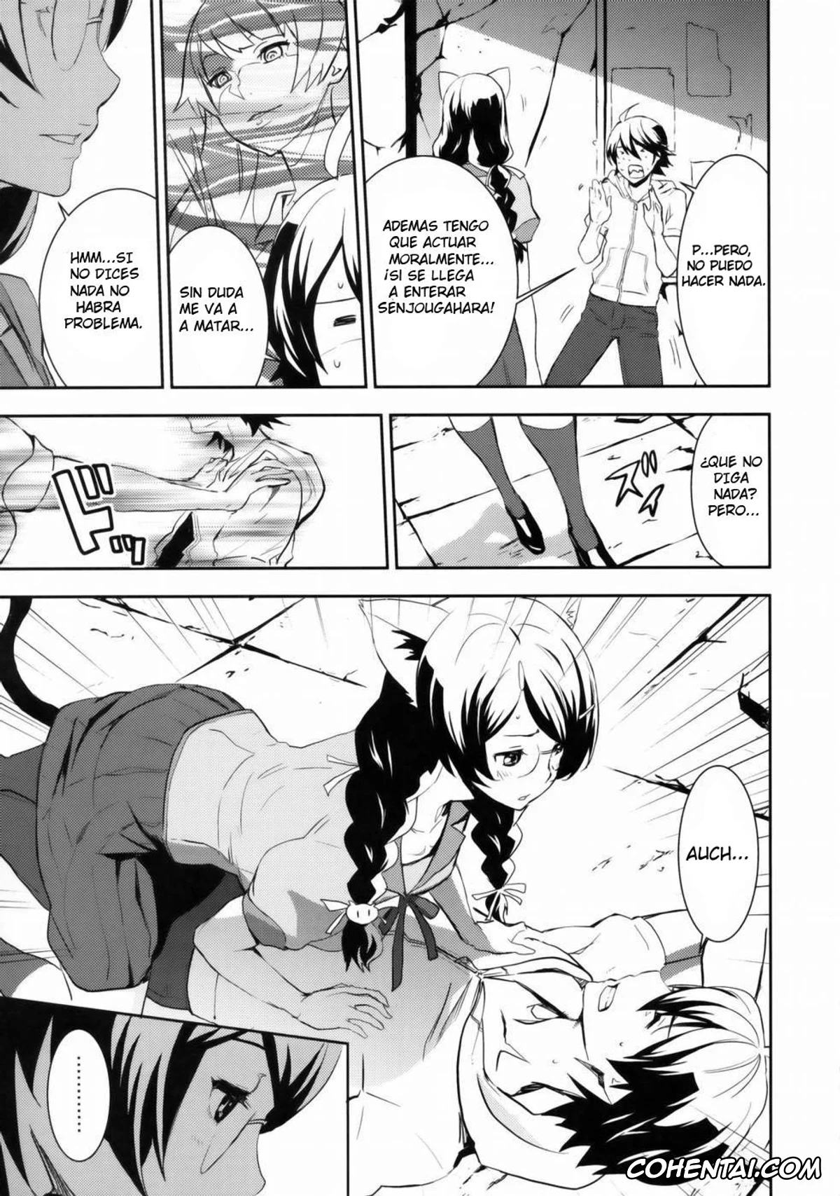 Bakemonogatari hentai, Koyomi Araragi hentai, Tsubasa Hanekawa hentai, Black & White (Bakemonogatari), pagina 6