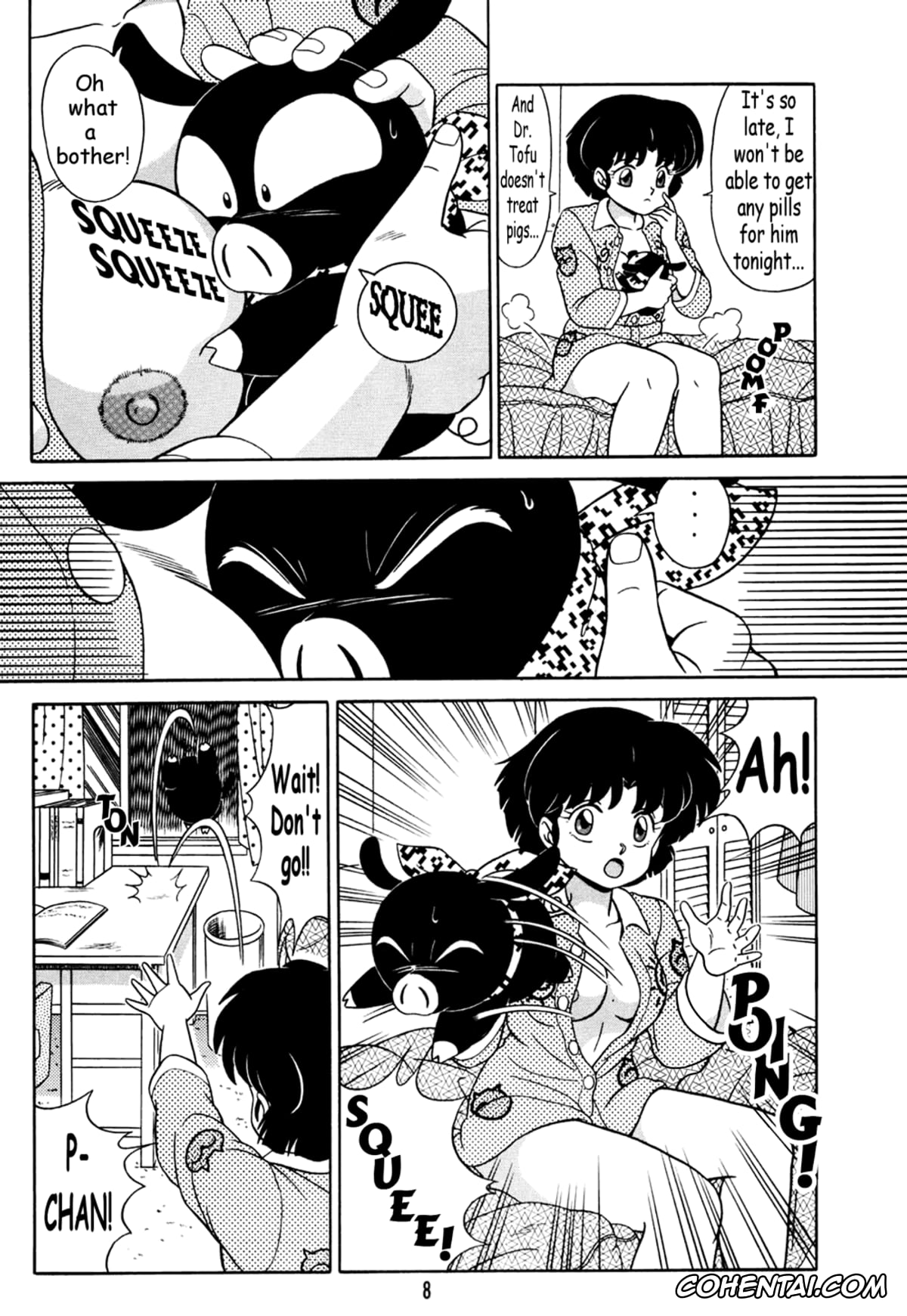 Ranma 1/2 xxx, Akane Tendo xxx, Kasumi Tendo xxx, Mousse xxx, Nabiki Tendo xxx, Ranma Saotome xxx, Ryoga Hibiki xxx, Shampoo xxx, Tendou-ke no Musume-tachi Vol. 2 (Ranma 1/2), pagina 7