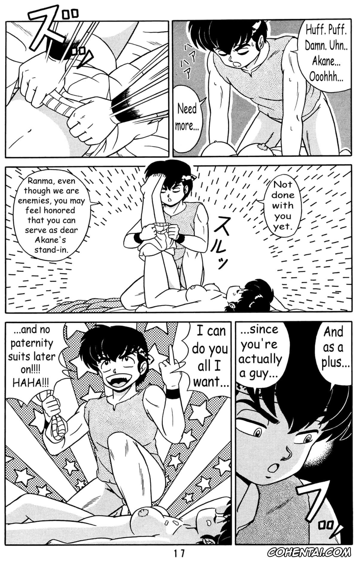 Ranma 1/2 xxx, Akane Tendo xxx, Kasumi Tendo xxx, Mousse xxx, Nabiki Tendo xxx, Ranma Saotome xxx, Ryoga Hibiki xxx, Shampoo xxx, Tendou-ke no Musume-tachi Vol. 2 (Ranma 1/2), pagina 16