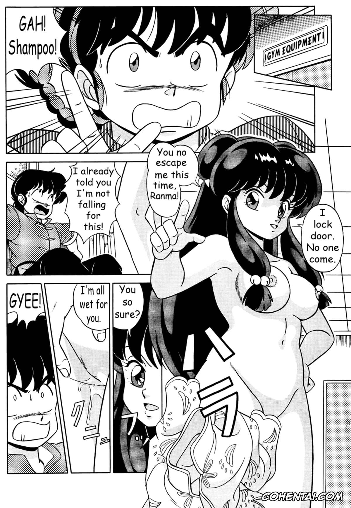 Ranma 1/2 xxx, Akane Tendo xxx, Kasumi Tendo xxx, Mousse xxx, Nabiki Tendo xxx, Ranma Saotome xxx, Ryoga Hibiki xxx, Shampoo xxx, Tendou-ke no Musume-tachi Vol. 2 (Ranma 1/2), pagina 31