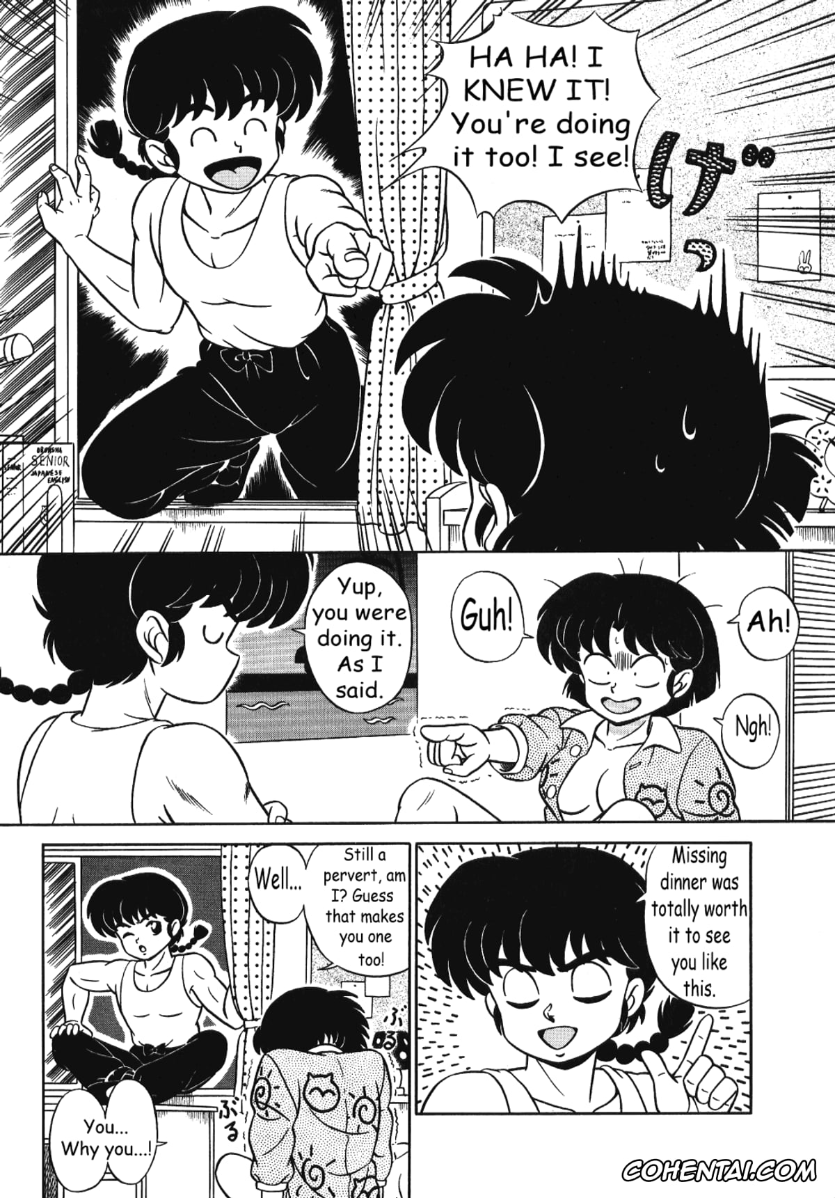 Ranma 1/2 xxx, Akane Tendo xxx, Happosai xxx, Kasumi Tendo xxx, Nabiki Tendo xxx, Ranma Saotome xxx, Tendou-ke no Musume-tachi Vol. 3 (Ranma 1/2), pagina 25