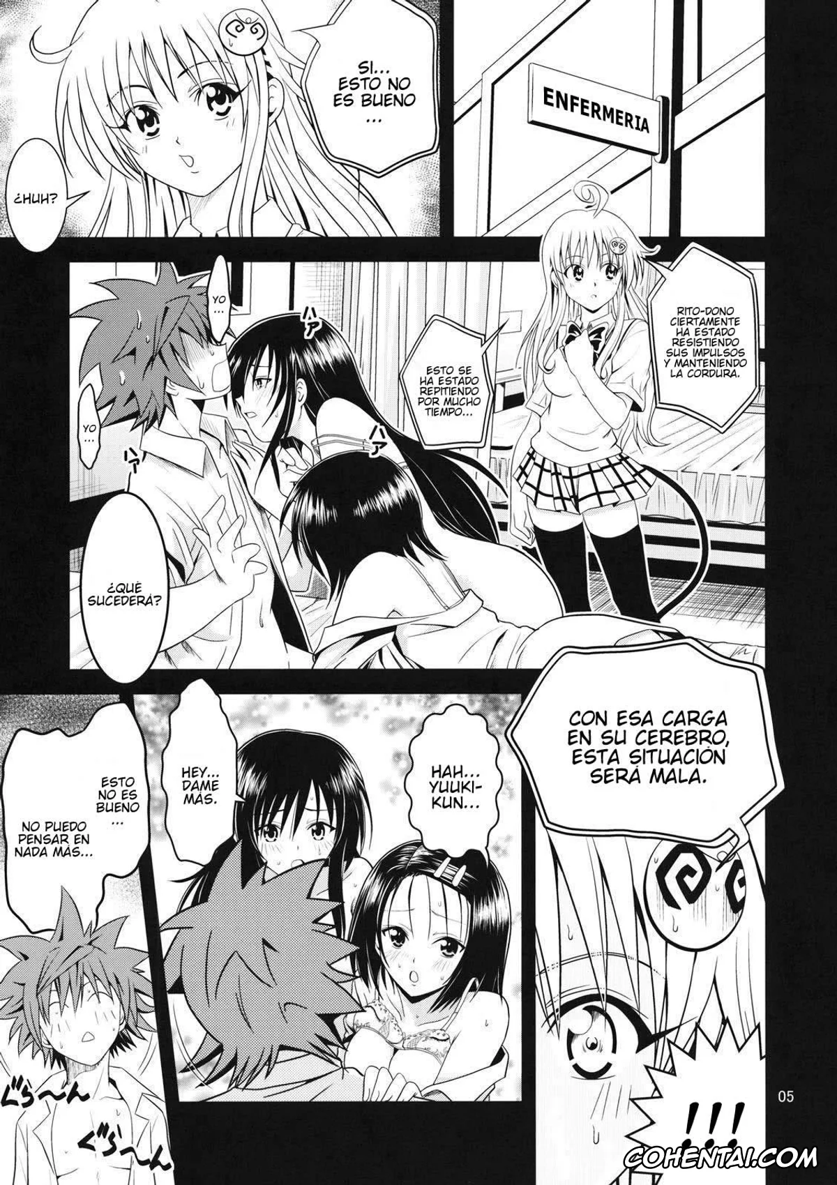 To Love-Ru xxx, Haruna Sairenji xxx, Lala Satalin Deviluke xxx, Rito Yuuki xxx, Yui Kotegawa xxx, Anoko-tachi ga Taihen na Koto ni Nattemasu 2 (To Love-Ru), pagina 4
