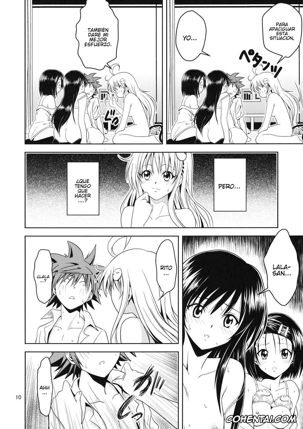 To Love-Ru hentai, Haruna Sairenji hentai, Lala Satalin Deviluke hentai, Rito Yuuki hentai, Yui Kotegawa hentai, Anoko-tachi ga Taihen na Koto ni Nattemasu 2 (To Love-Ru), pagina 9