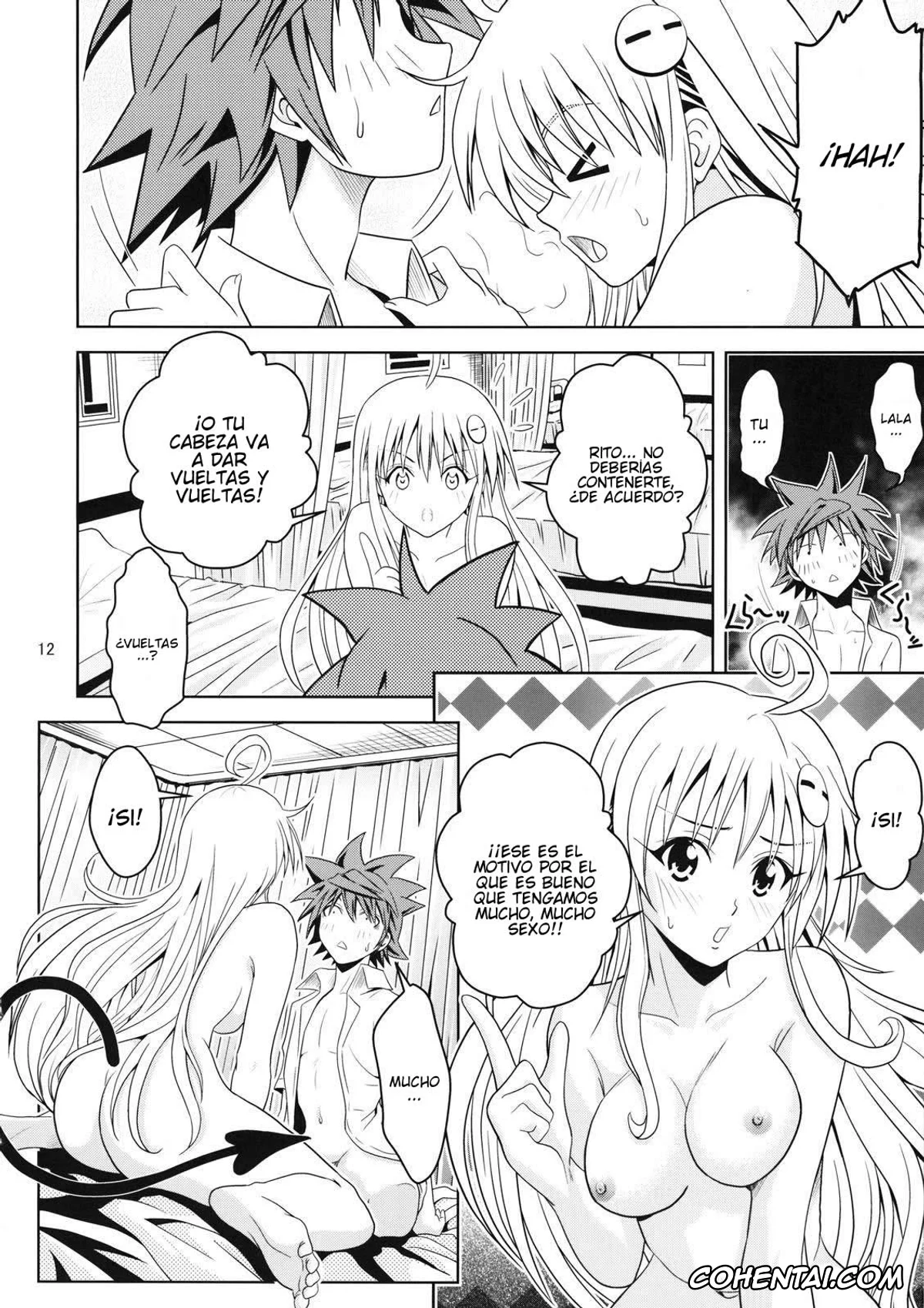 To Love-Ru porno, Haruna Sairenji porno, Lala Satalin Deviluke porno, Rito Yuuki porno, Yui Kotegawa porno, Anoko-tachi ga Taihen na Koto ni Nattemasu 2 (To Love-Ru), pagina 11