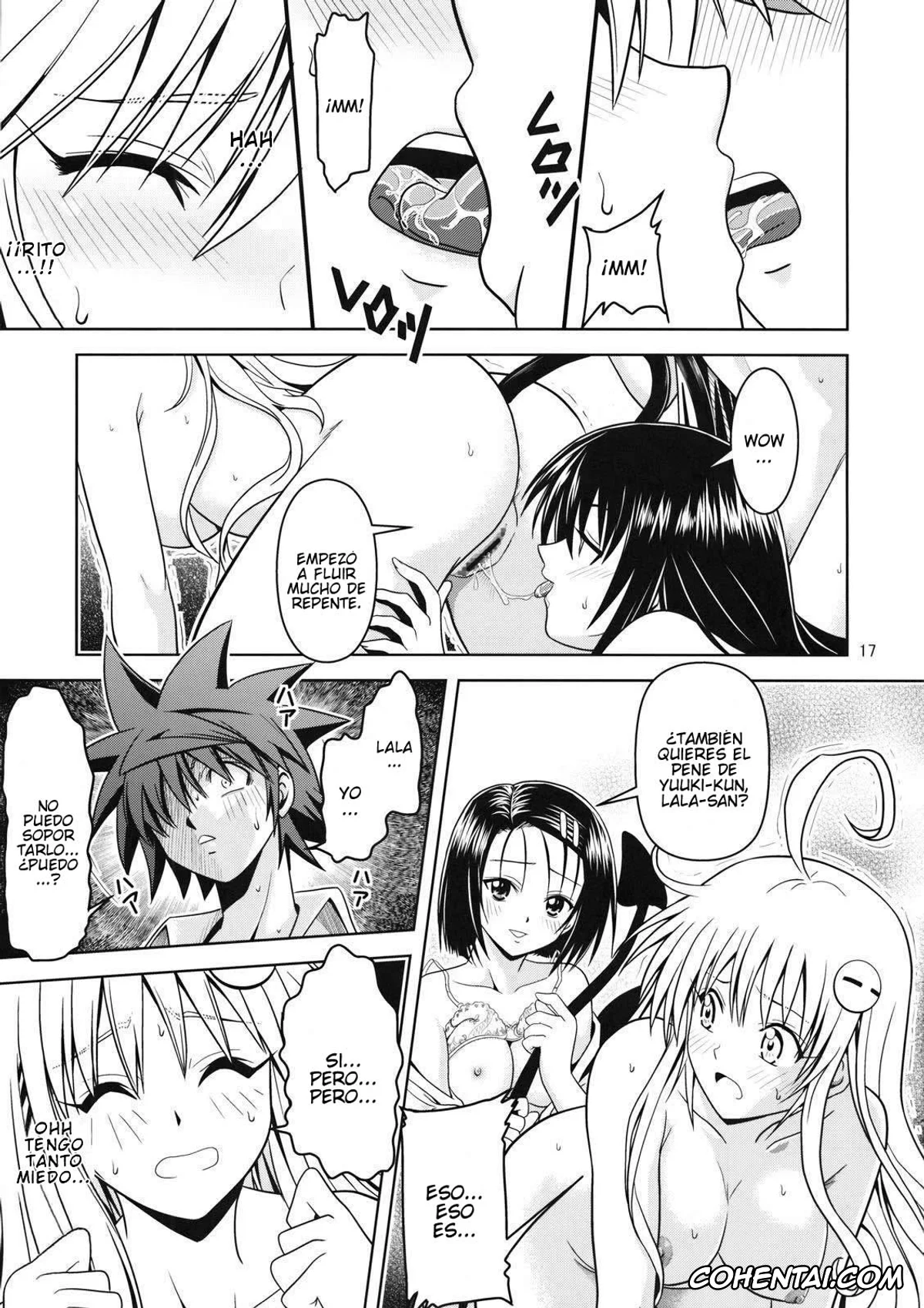 To Love-Ru xxx, Haruna Sairenji xxx, Lala Satalin Deviluke xxx, Rito Yuuki xxx, Yui Kotegawa xxx, Anoko-tachi ga Taihen na Koto ni Nattemasu 2 (To Love-Ru), pagina 16