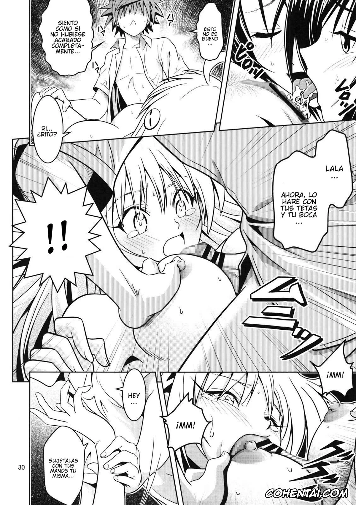 To Love-Ru porno, Haruna Sairenji porno, Lala Satalin Deviluke porno, Rito Yuuki porno, Yui Kotegawa porno, Anoko-tachi ga Taihen na Koto ni Nattemasu 2 (To Love-Ru), pagina 29