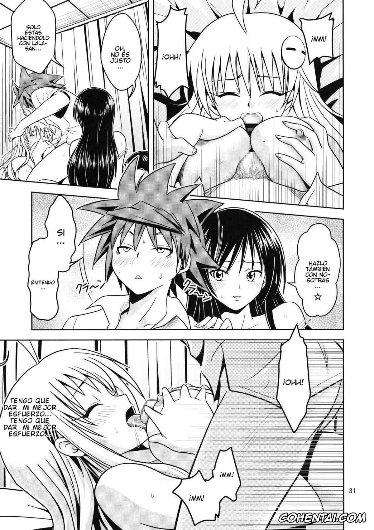 To Love-Ru hentai, Haruna Sairenji hentai, Lala Satalin Deviluke hentai, Rito Yuuki hentai, Yui Kotegawa hentai, Anoko-tachi ga Taihen na Koto ni Nattemasu 2 (To Love-Ru), pagina 30