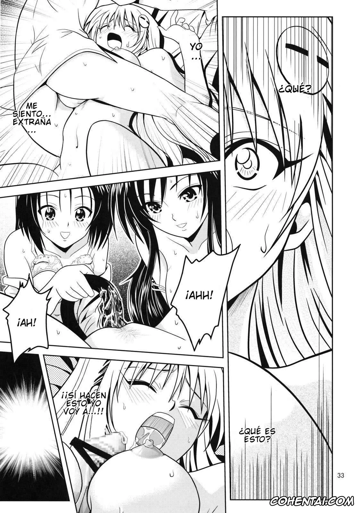 To Love-Ru porno, Haruna Sairenji porno, Lala Satalin Deviluke porno, Rito Yuuki porno, Yui Kotegawa porno, Anoko-tachi ga Taihen na Koto ni Nattemasu 2 (To Love-Ru), pagina 32