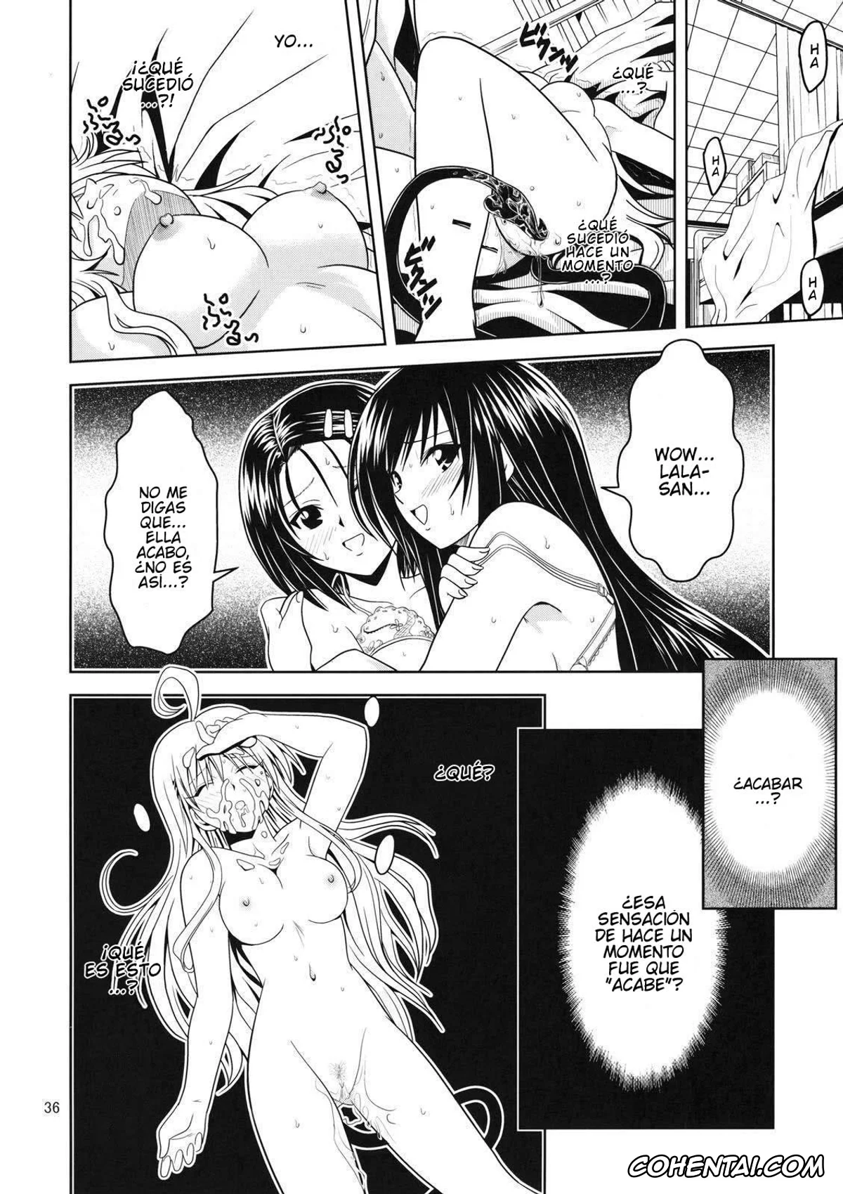 To Love-Ru porno, Haruna Sairenji porno, Lala Satalin Deviluke porno, Rito Yuuki porno, Yui Kotegawa porno, Anoko-tachi ga Taihen na Koto ni Nattemasu 2 (To Love-Ru), pagina 35