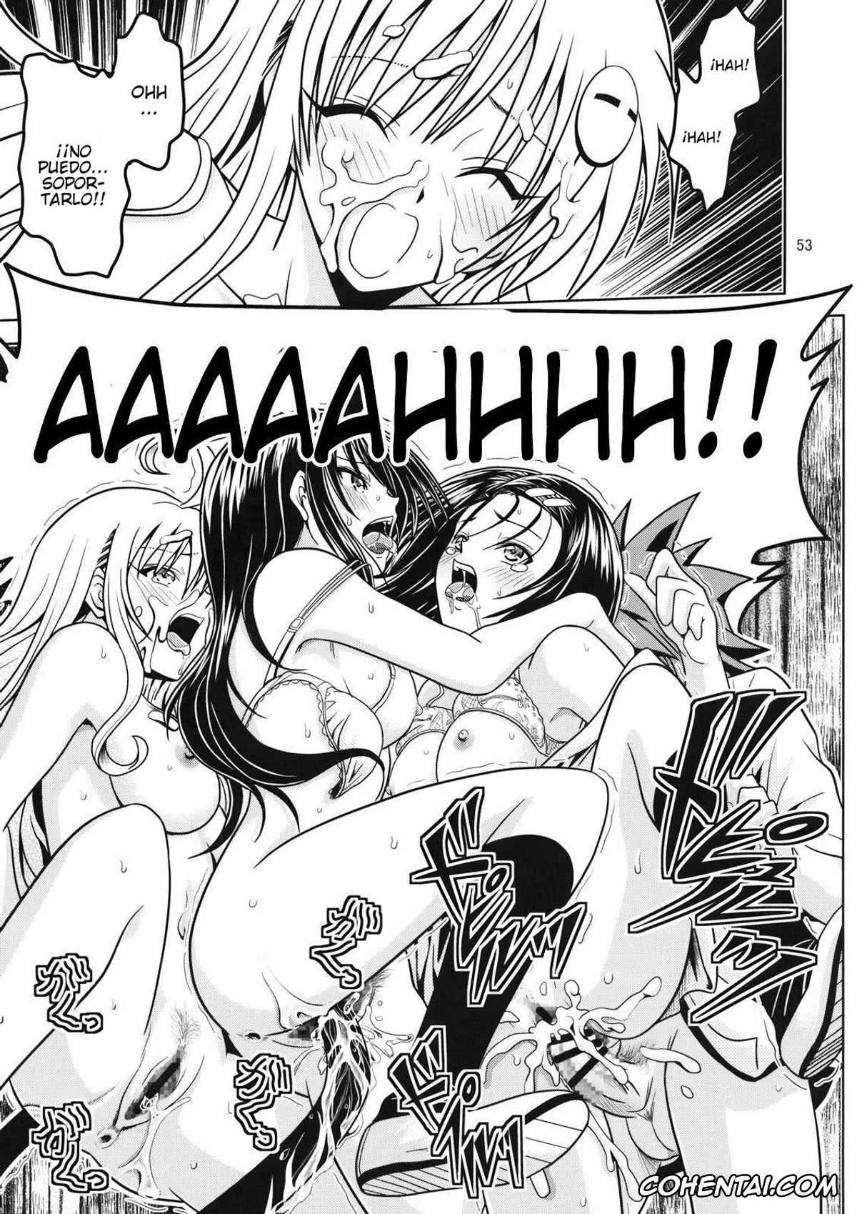 To Love-Ru xxx, Haruna Sairenji xxx, Lala Satalin Deviluke xxx, Rito Yuuki xxx, Yui Kotegawa xxx, Anoko-tachi ga Taihen na Koto ni Nattemasu 2 (To Love-Ru), pagina 52