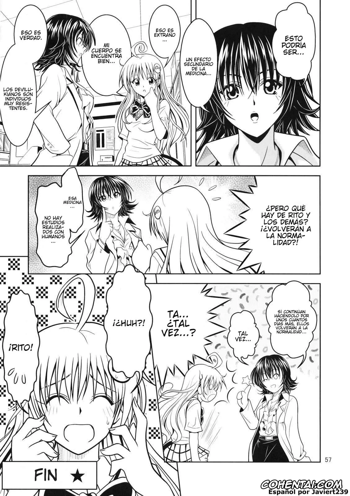 To Love-Ru porno, Haruna Sairenji porno, Lala Satalin Deviluke porno, Rito Yuuki porno, Yui Kotegawa porno, Anoko-tachi ga Taihen na Koto ni Nattemasu 2 (To Love-Ru), pagina 56