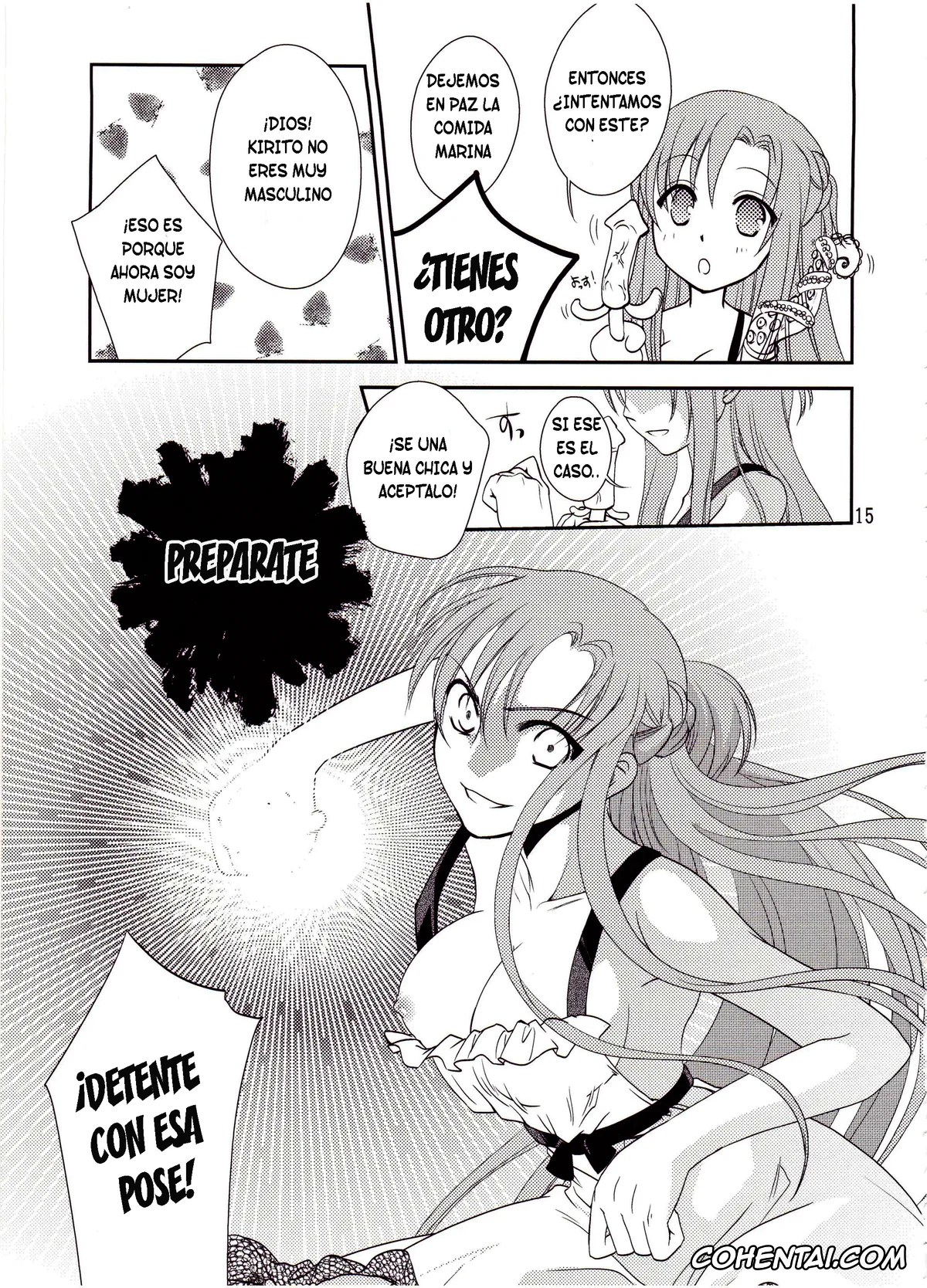 Sword Art Online porno, Asuna Yuuki porno, Kazuto Kirigaya | Kirito porno, Kirito-kun no Shiroku Betatsuku nani ka (Sword Art Online), pagina 14