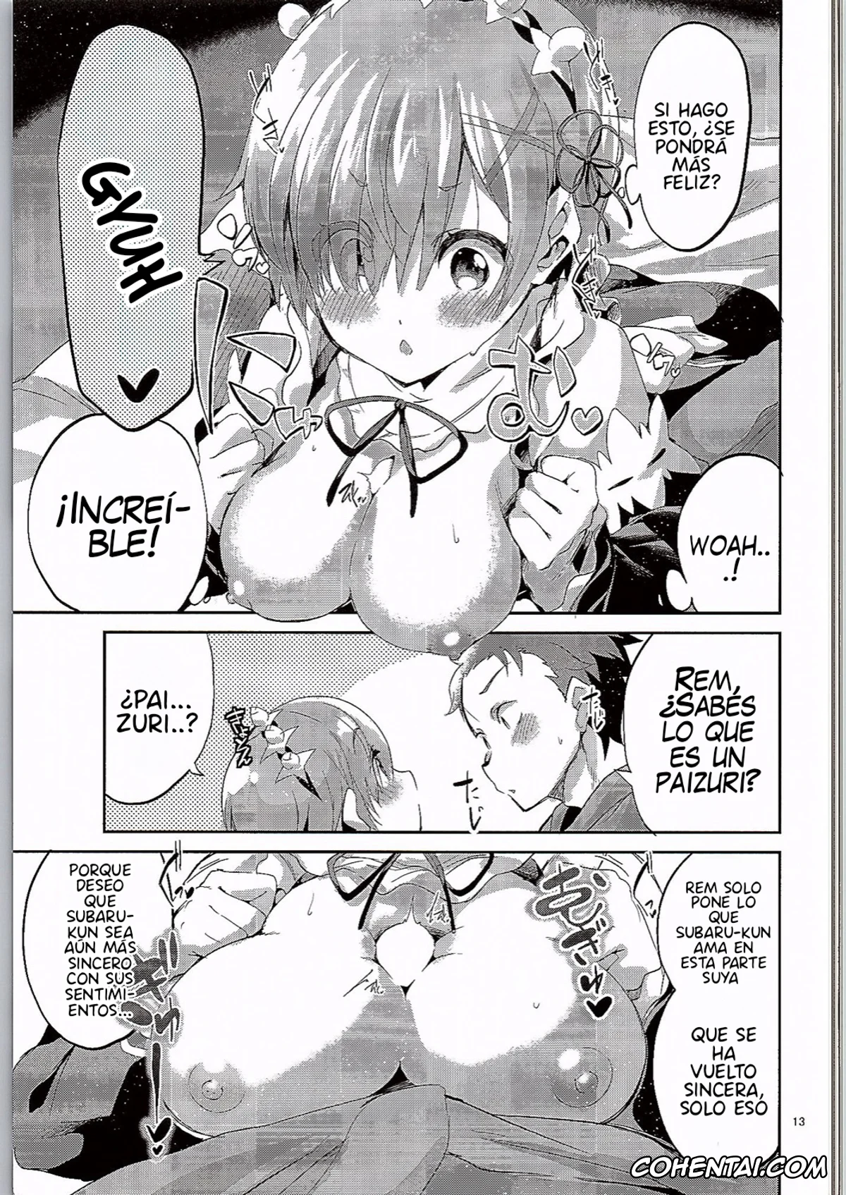 Re:Zero kara Hajimeru Isekai Seikatsu hentai, Rem hentai, Subaru Natsuki hentai, Rem wa Iya na Ko ni Natte Shimaimasu…. (Re:Zero Kara Hajimeru Isekai Seikatsu), pagina 12