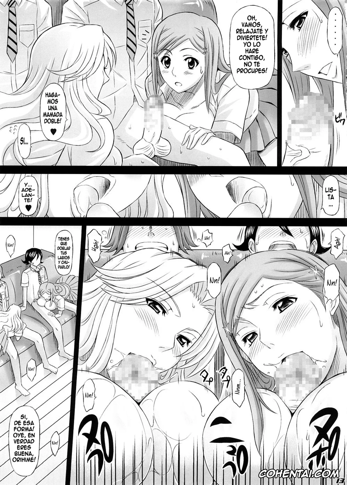 Bleach hentai, Keigo Asano hentai, Mizuiro Kojima hentai, Orihime Inoue hentai, Rangiku Matsumoto hentai, BRICOLA 2 (Bleach), pagina 12