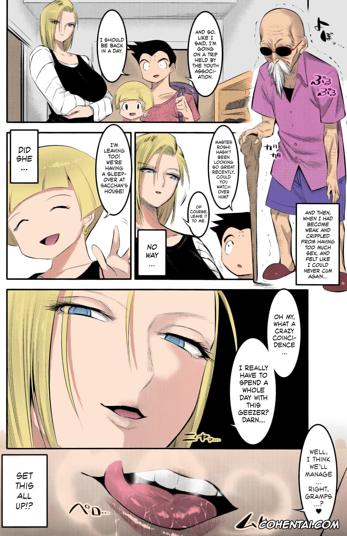 Dragon Ball Z hentai, Android 18 hentai, Master Roshi hentai, 18-gou ni Mainichi Muriyari Semen Shiboritorareru Hon (Dragon Ball Z), pagina 27