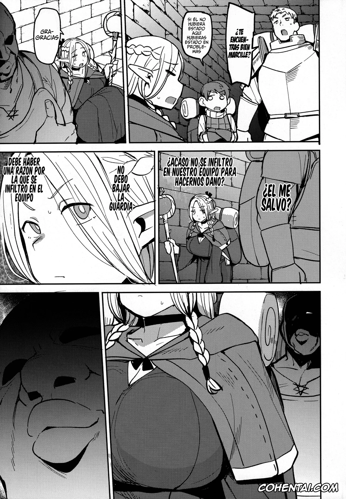 Dungeon Meshi hentai, Marcille Donato hentai, Chin Ochi Donkusa Elf (Dungeon Meshi), pagina 6