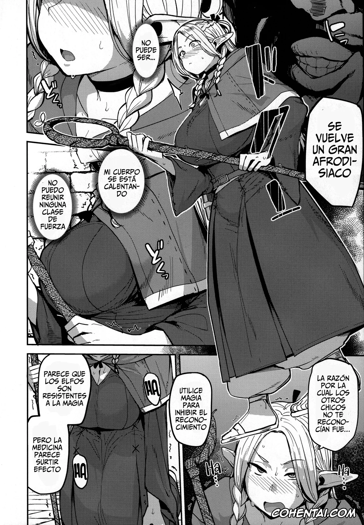 Dungeon Meshi hentai, Marcille Donato hentai, Chin Ochi Donkusa Elf (Dungeon Meshi), pagina 9