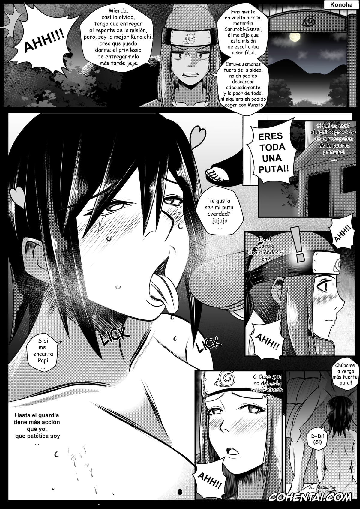 NARUTO hentai, Jiraiya hentai, Kushina Uzumaki hentai, Mebuki Haruno hentai, Naughty vixen (Naruto), pagina 3