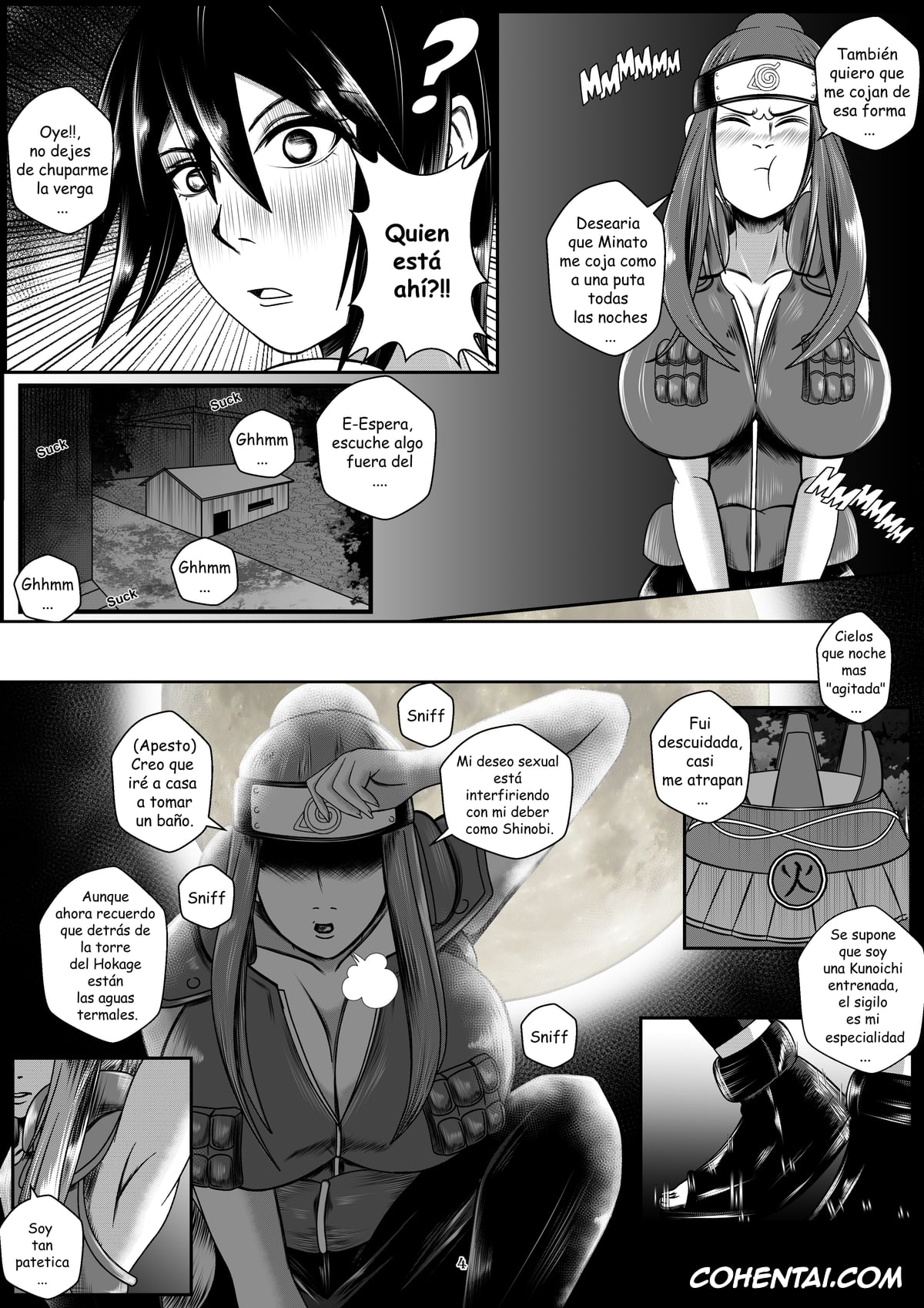 NARUTO xxx, Jiraiya xxx, Kushina Uzumaki xxx, Mebuki Haruno xxx, Naughty vixen (Naruto), pagina 4