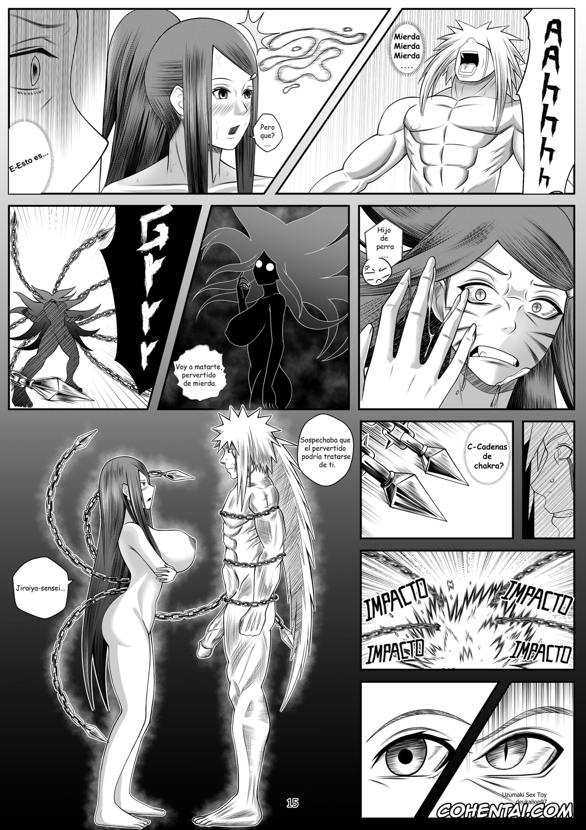 NARUTO hentai, Jiraiya hentai, Kushina Uzumaki hentai, Mebuki Haruno hentai, Naughty vixen (Naruto), pagina 15