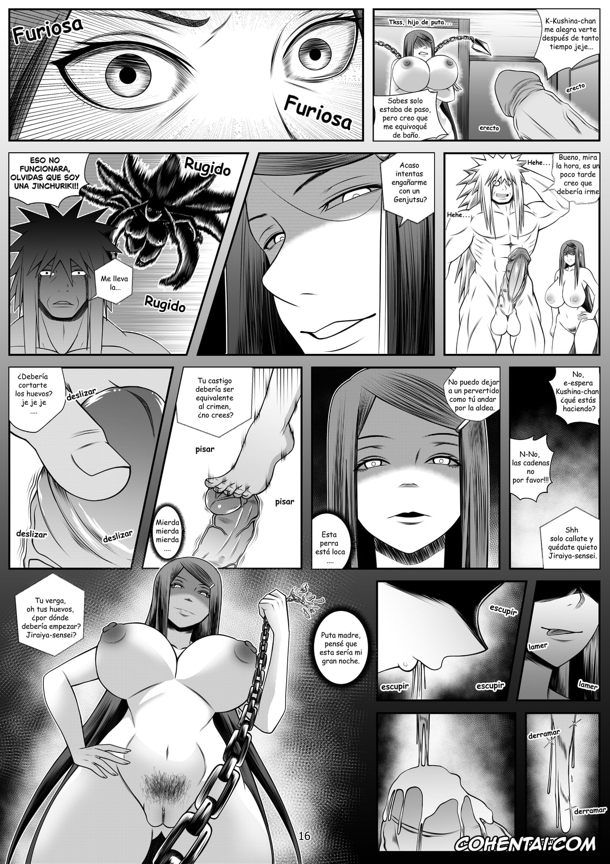 NARUTO xxx, Jiraiya xxx, Kushina Uzumaki xxx, Mebuki Haruno xxx, Naughty vixen (Naruto), pagina 16