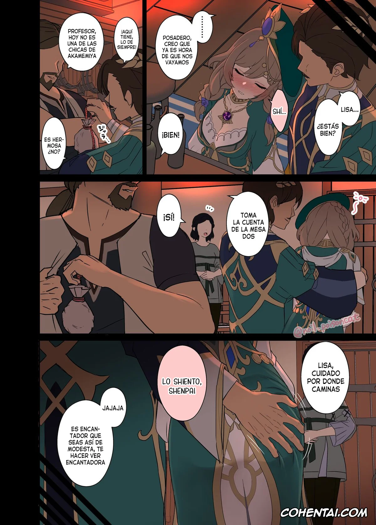 Genshin Impact hentai, Lisa Minci hentai, Deisui Shita Lisa ni Warui Koto o Suru Hanashi (Genshin Impact), pagina 3