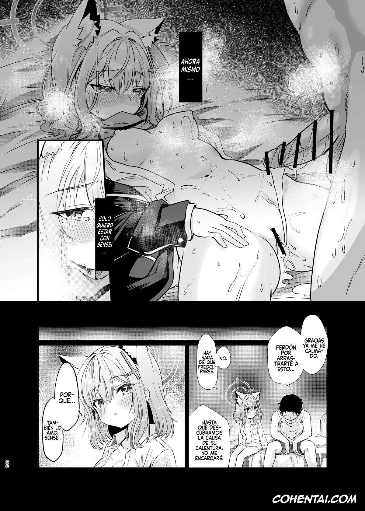 Blue Archive xxx, Sensei xxx, Shiroko Sunaookami xxx, Kowaku no Kiri (Blue Archive), pagina 19