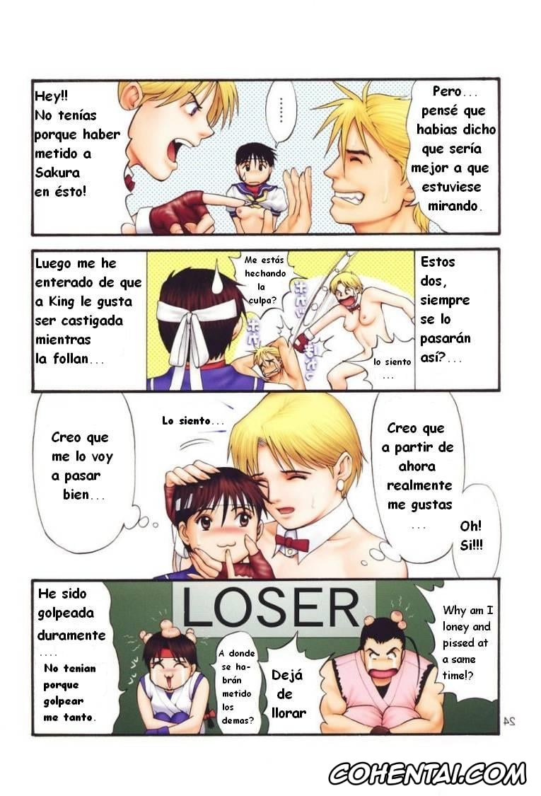 King of Fighters porno, Street Fighter porno, King porno, Ryo Sakazaki porno, Sakura Kasugano porno, The Yuri & Friends Fullcolor 4 SAKURA vs. YURI EDITION (King of Fighters, Street Fighter), pagina 23