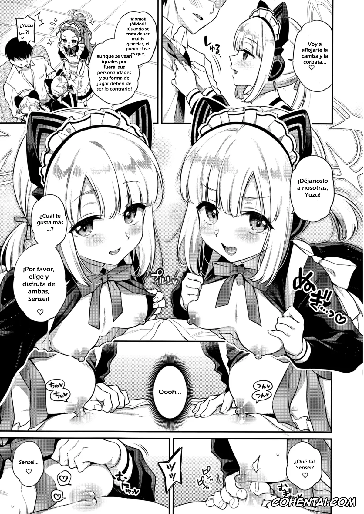 Blue Archive xxx, Sensei Kouryaku Game Maid Harem Hen | Estrategia para conquistar al sensei: El arco del harem de maids (Blue Archive), pagina 4