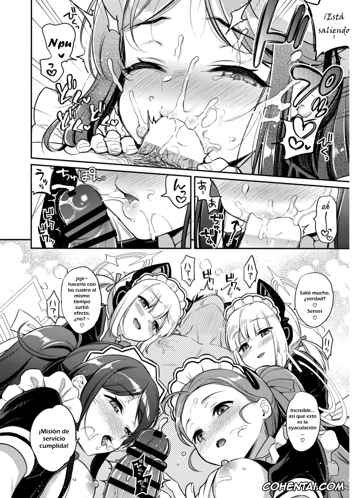 Blue Archive hentai, Sensei Kouryaku Game Maid Harem Hen | Estrategia para conquistar al sensei: El arco del harem de maids (Blue Archive), pagina 9