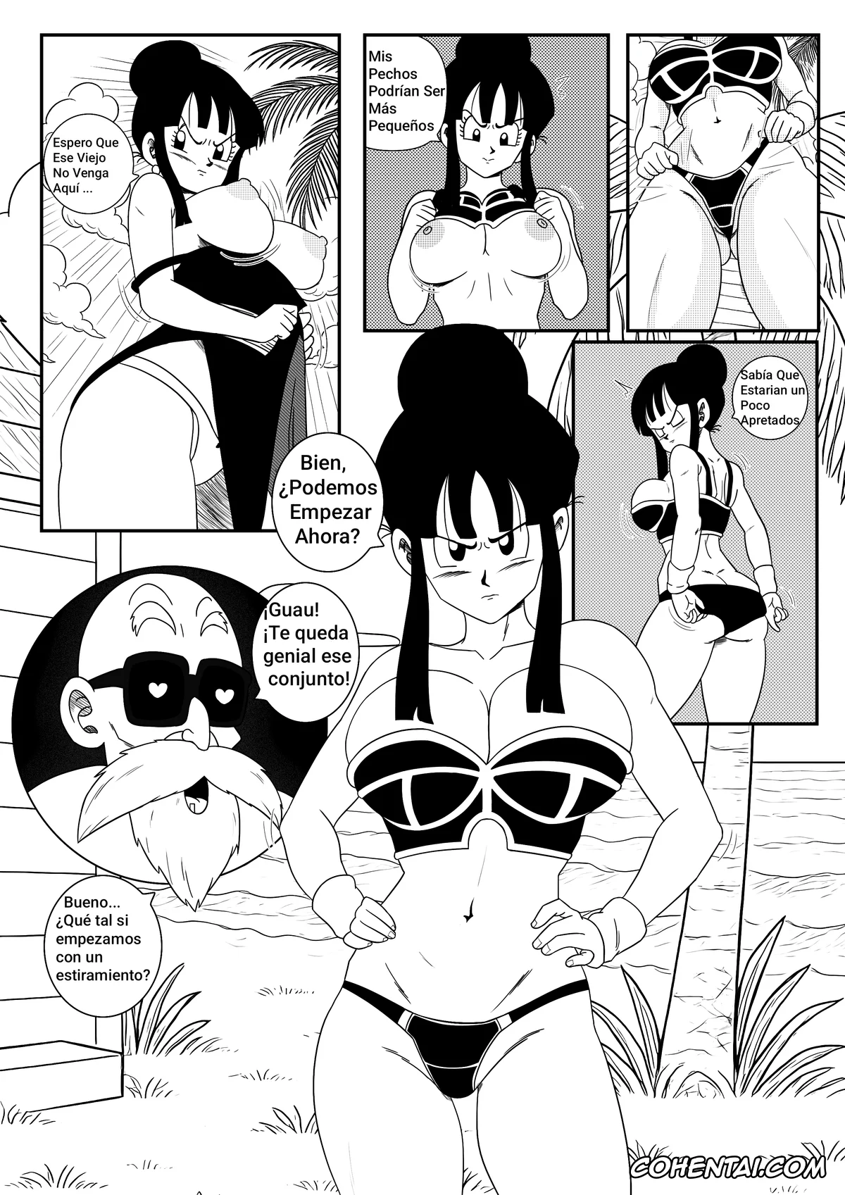 Dragon Ball hentai, Dragon Ball Z hentai, Chi Chi hentai, Master Roshi hentai, chi-chi x master roshi the ultimate training (Dragon Ball Z), pagina 9