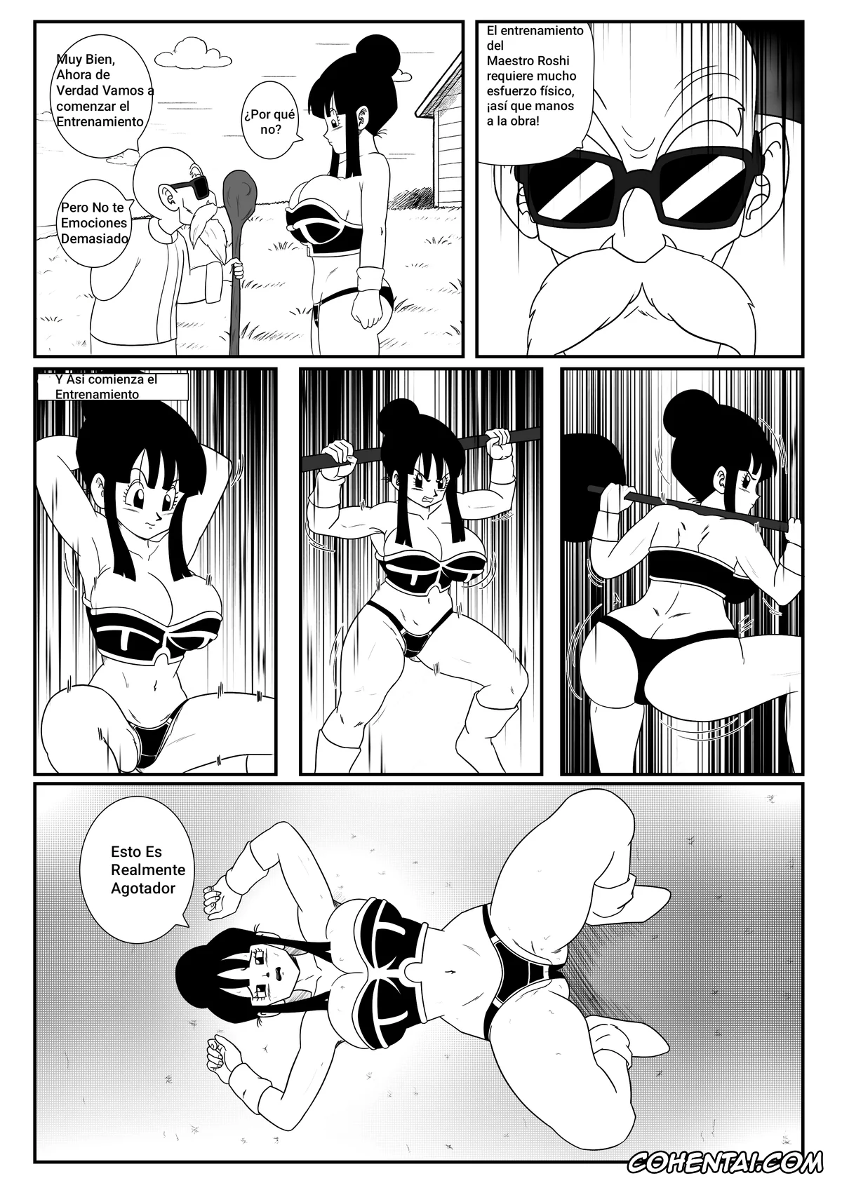 Dragon Ball hentai, Dragon Ball Z hentai, Chi Chi hentai, Master Roshi hentai, chi-chi x master roshi the ultimate training (Dragon Ball Z), pagina 12