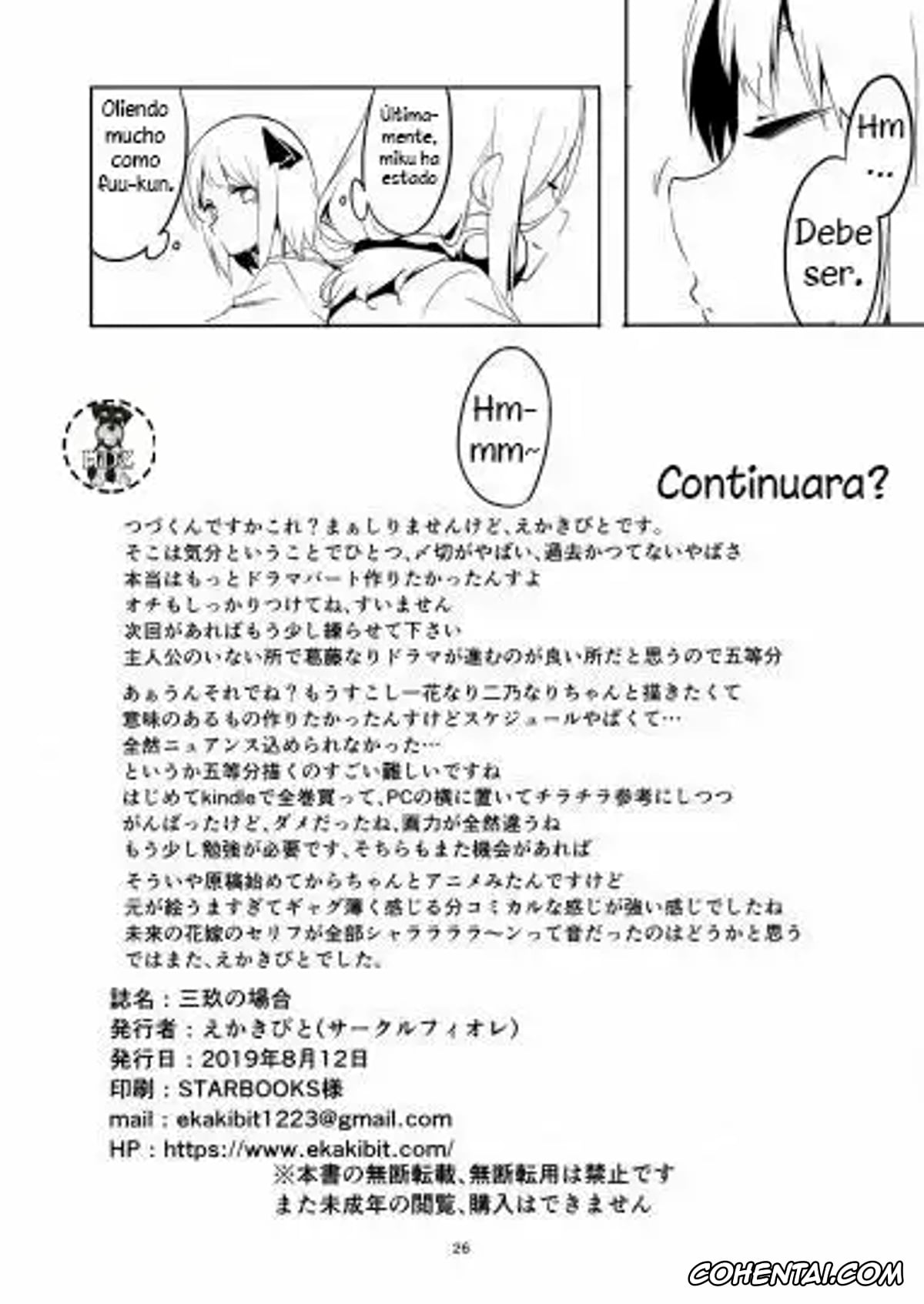 Gotoubun No Hanayome | The Quintessential Quintuplets hentai, Fuutarou Uesugi hentai, Miku Nakano hentai, Miku no Baai (Gotoubun no Hanayome), pagina 24