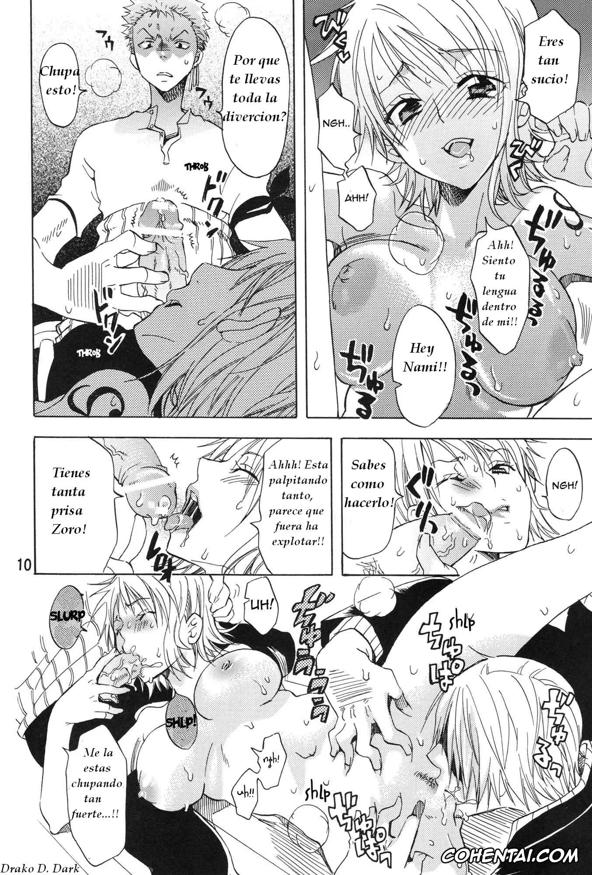 One Piece xxx, Nami xxx, Roronoa Zoro xxx, Sanji Vinsmoke xxx, Nami-chan to mou 1kai! (One Piece), pagina 10