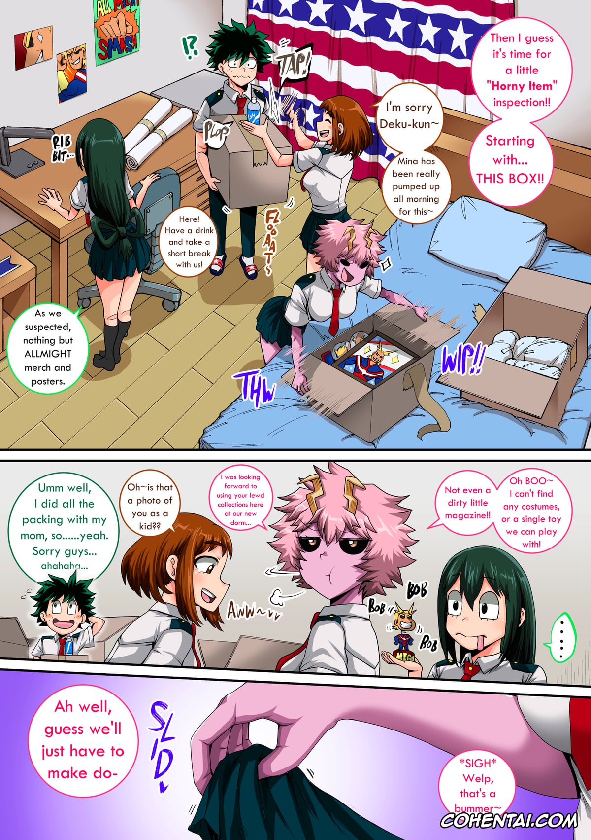 My Hero Academia | Boku No Hero Academia xxx, Izuku Midoriya xxx, Mina Ashido xxx, Ochako Uraraka xxx, Tsuyu Asui xxx, My Harem Academia Chapter 8 Part 3 Breaking into a broken heart (Boku No Hero Academia), pagina 109