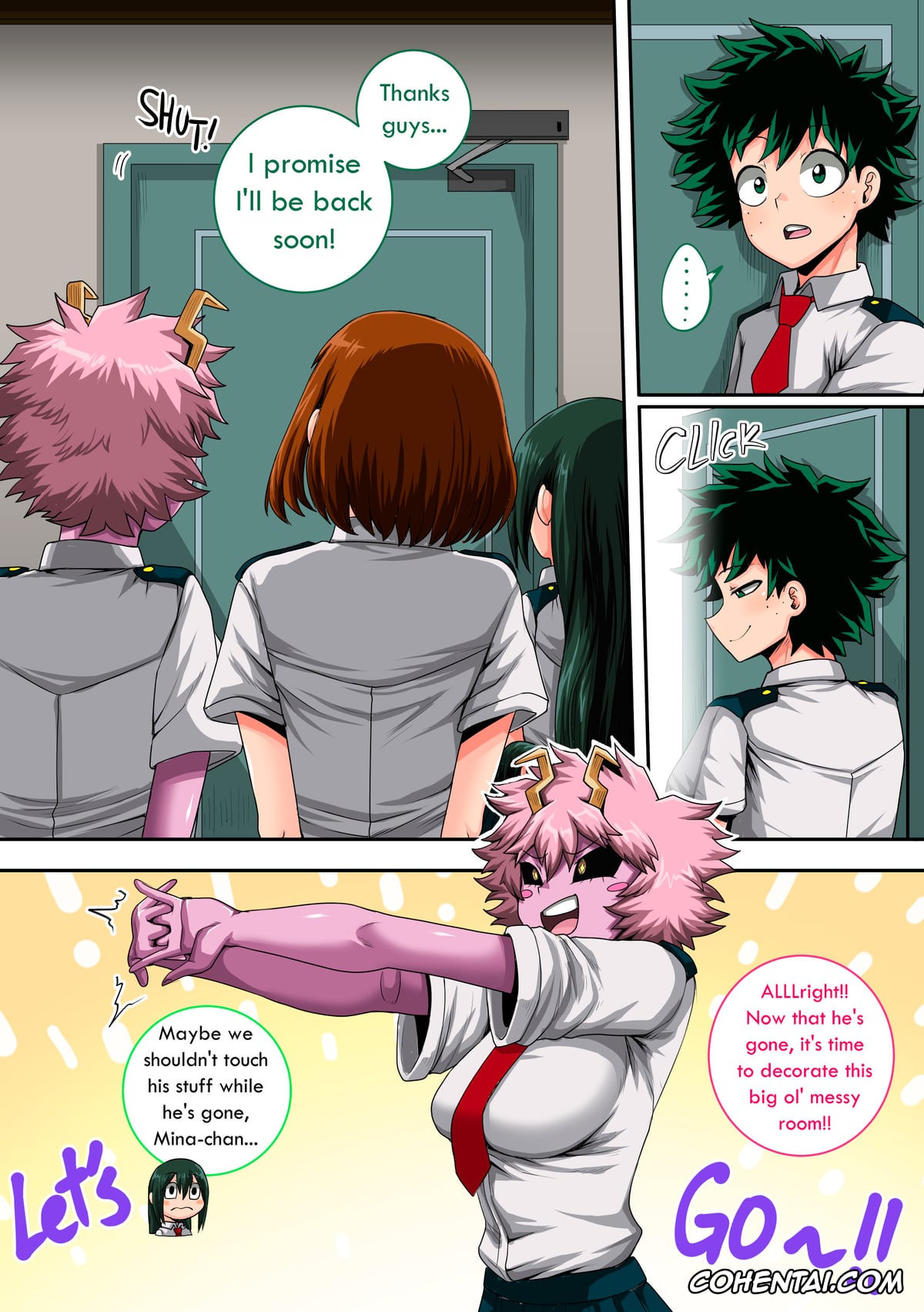 My Hero Academia | Boku No Hero Academia xxx, Izuku Midoriya xxx, Mina Ashido xxx, Ochako Uraraka xxx, Tsuyu Asui xxx, My Harem Academia Chapter 8 Part 3 Breaking into a broken heart (Boku No Hero Academia), pagina 112