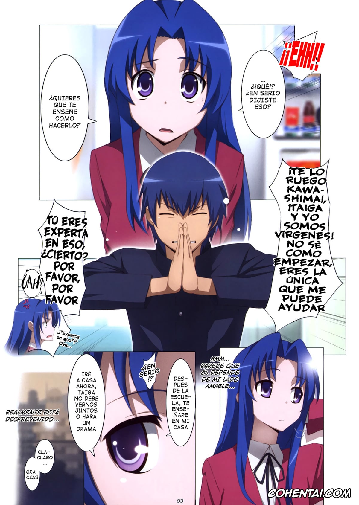 Toradora hentai, Ami Kawashima hentai, Ryuuji Takasu hentai, Ami Plus (Toradora!), pagina 3