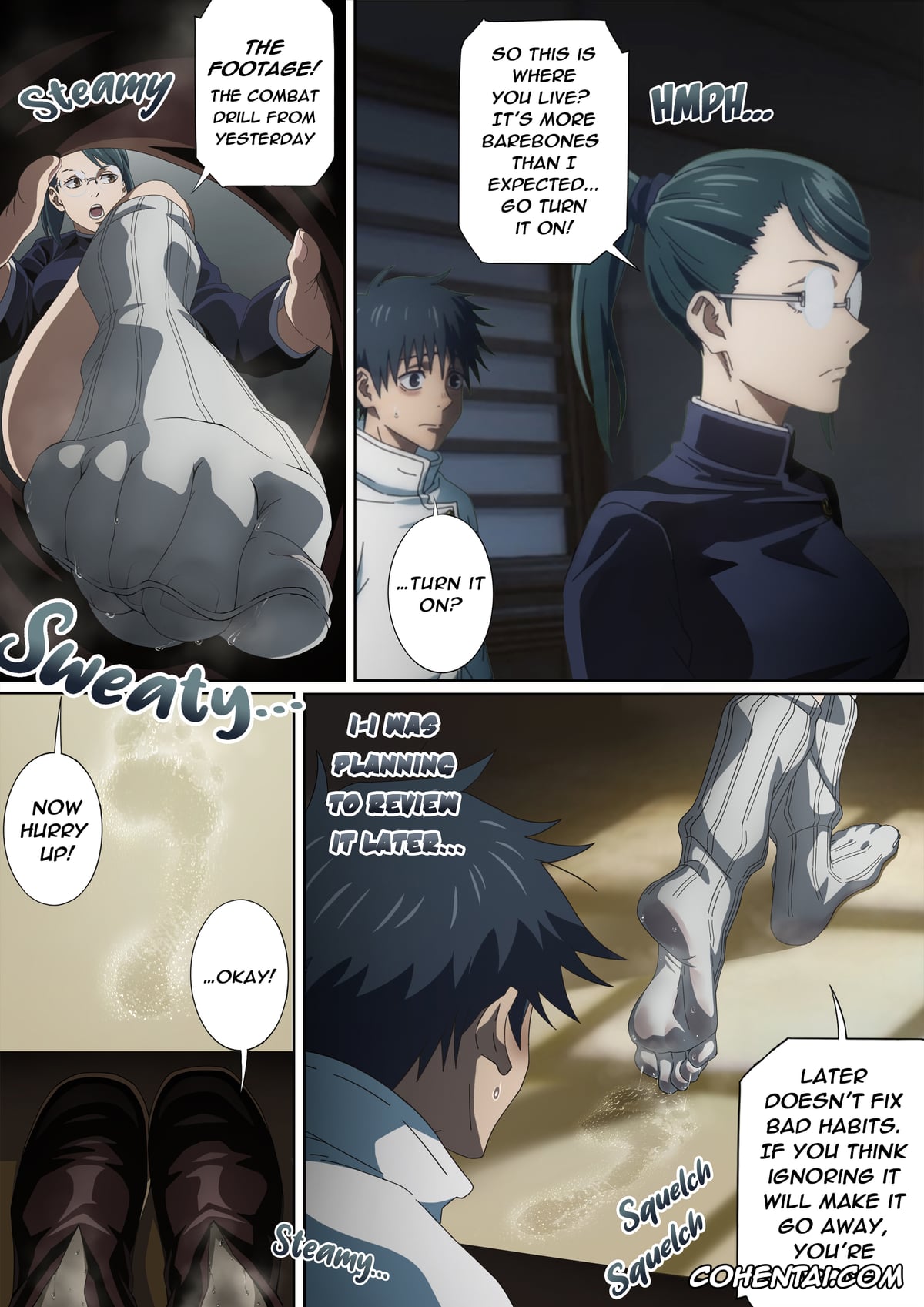 Jujutsu Kaisen xxx, Maki Zenin xxx, Yuta Okkotsu xxx, Drowning in Maki-sama’s Toes (Jujutsu Kaisen), pagina 1