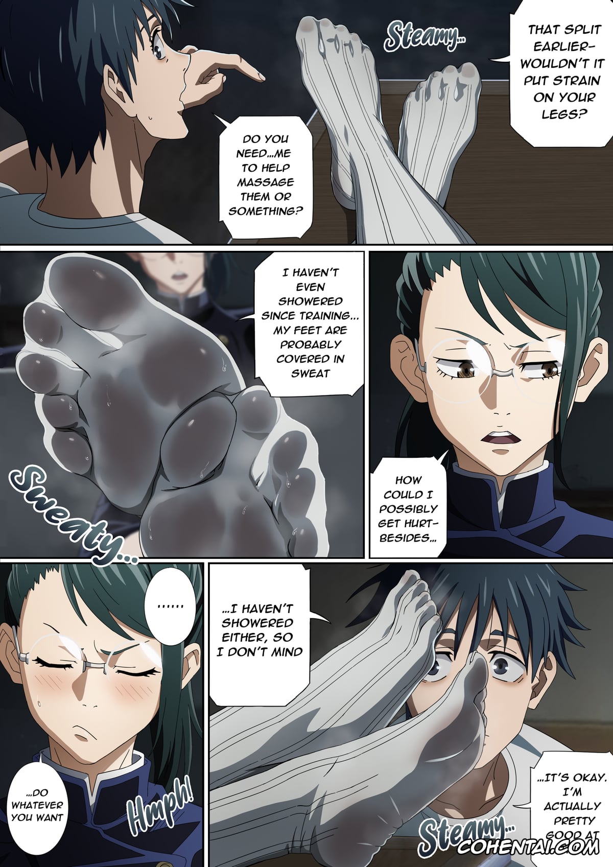 Jujutsu Kaisen xxx, Maki Zenin xxx, Yuta Okkotsu xxx, Drowning in Maki-sama’s Toes (Jujutsu Kaisen), pagina 4