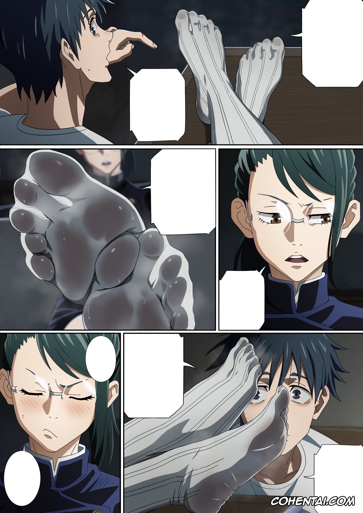 Jujutsu Kaisen hentai, Maki Zenin hentai, Yuta Okkotsu hentai, Drowning in Maki-sama’s Toes (Jujutsu Kaisen), pagina 30