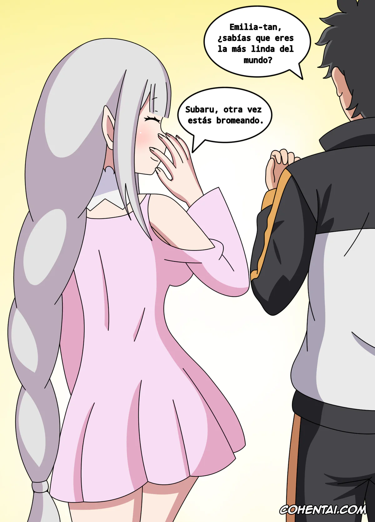 Re:Zero kara Hajimeru Isekai Seikatsu xxx, Emilia xxx, Roswaal L. Mathers xxx, Subaru Natsuki xxx, El doble papel de Emilia (Re:Zero kara Hajimeru Isekai Seikatsu), pagina 1