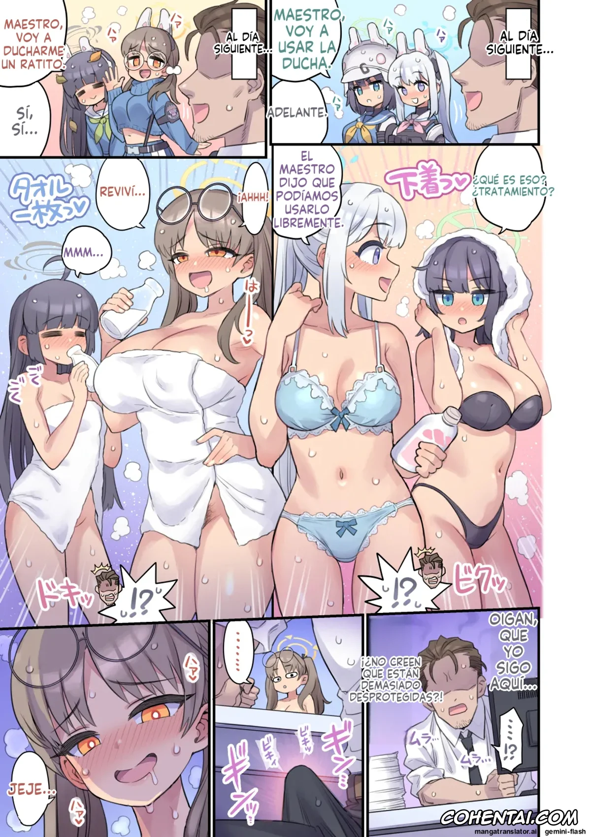 Blue Archive xxx, Miyako Tsukiyuki xxx, Miyu Kasumizawa xxx, Moe Kazekura xxx, Saki Sorai xxx, Sensei xxx, Seito to Issen Koechau Hon RABBIT Shoutai Hen (Blue Archive), pagina 4