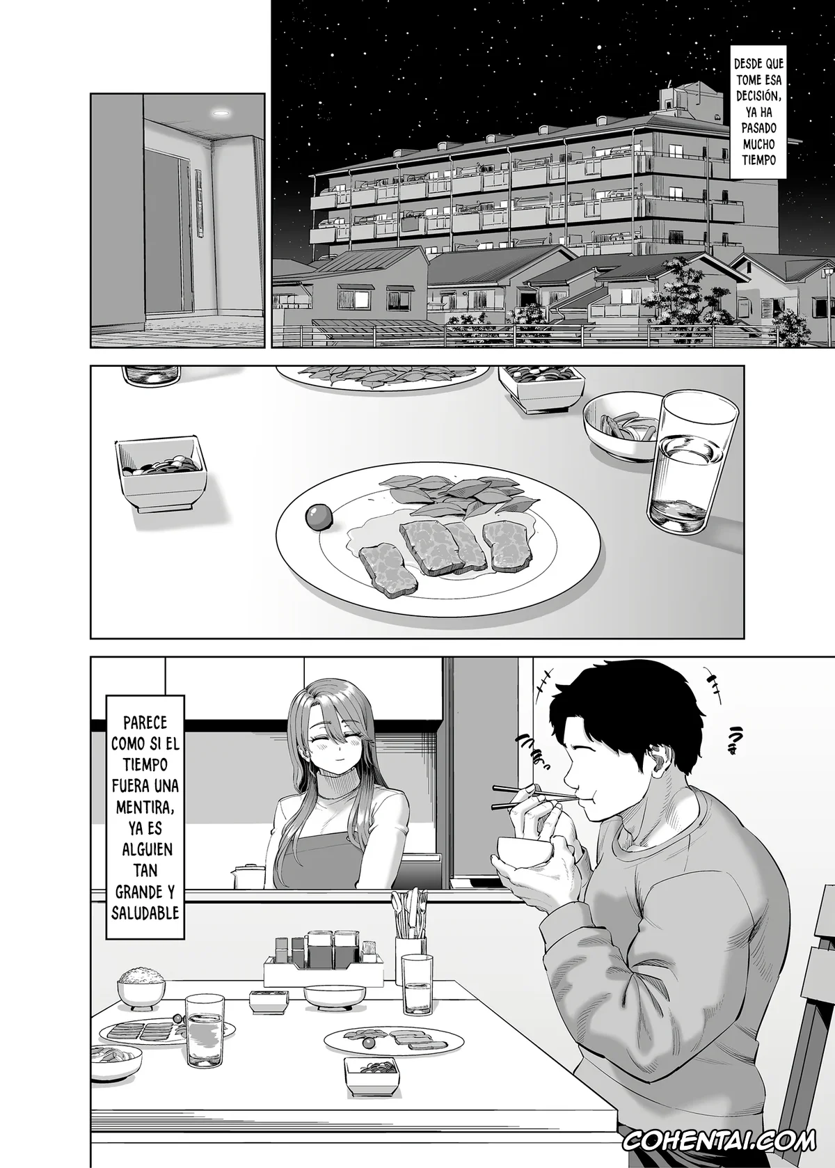 Original hentai, Yuukyuu Tsukatte made Boku no Heya de Onanii ni suru Giri Mama to no Hanashi, pagina 6
