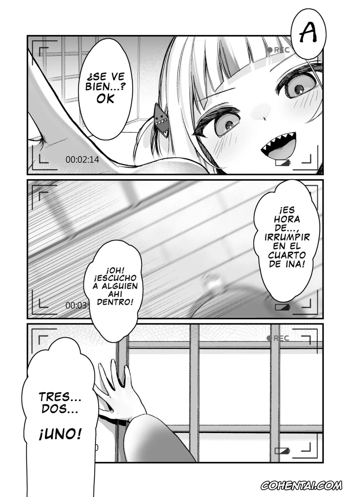 Hololive hentai, Gawr Gura hentai, Ninomae Inanis hentai, Watson Amelia hentai, Shokushu Shokushu!! Ina no Boinboin ga Abareta~ (Gawr Gura, Ninomae Inanis, Watson Amelia), pagina 3