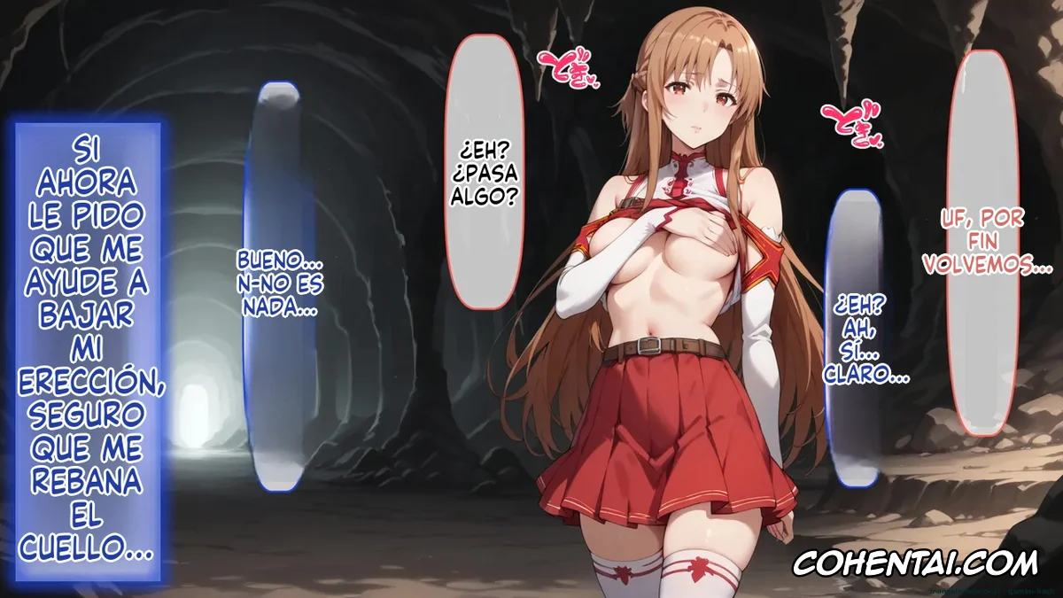 Sword Art Online porno, Asuna Yuuki porno, Senkou no Asuna to Kairaku Ochi Suru made Derarenai Aincrad (Sword Art Online), pagina 44