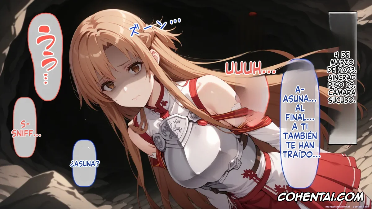 Sword Art Online porno, Asuna Yuuki porno, Senkou no Asuna to Kairaku Ochi Suru made Derarenai Aincrad (Sword Art Online), pagina 50