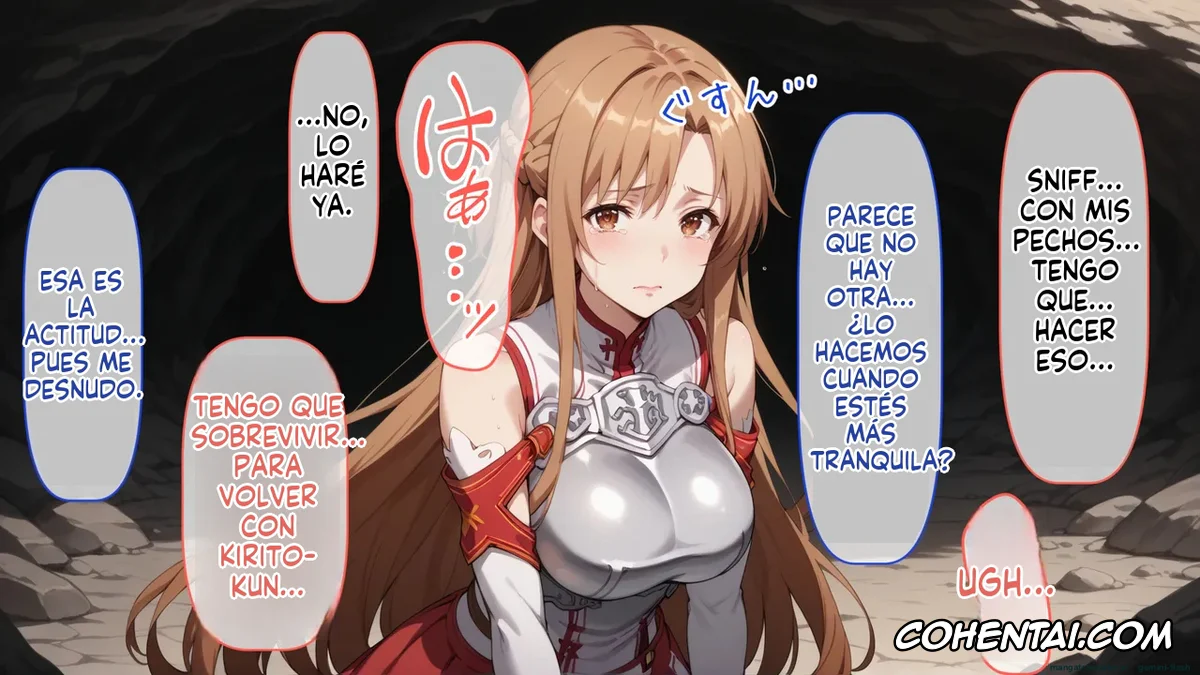 Sword Art Online hentai, Asuna Yuuki hentai, Senkou no Asuna to Kairaku Ochi Suru made Derarenai Aincrad (Sword Art Online), pagina 54