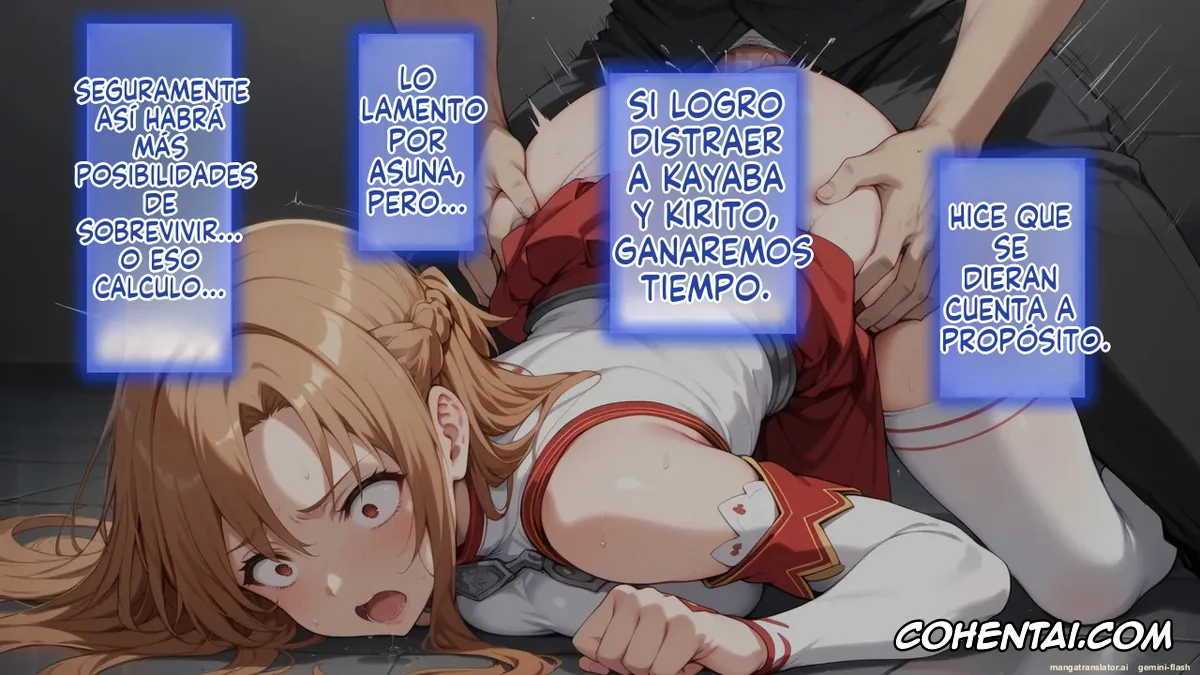 Sword Art Online hentai, Asuna Yuuki hentai, Senkou no Asuna to Kairaku Ochi Suru made Derarenai Aincrad (Sword Art Online), pagina 390