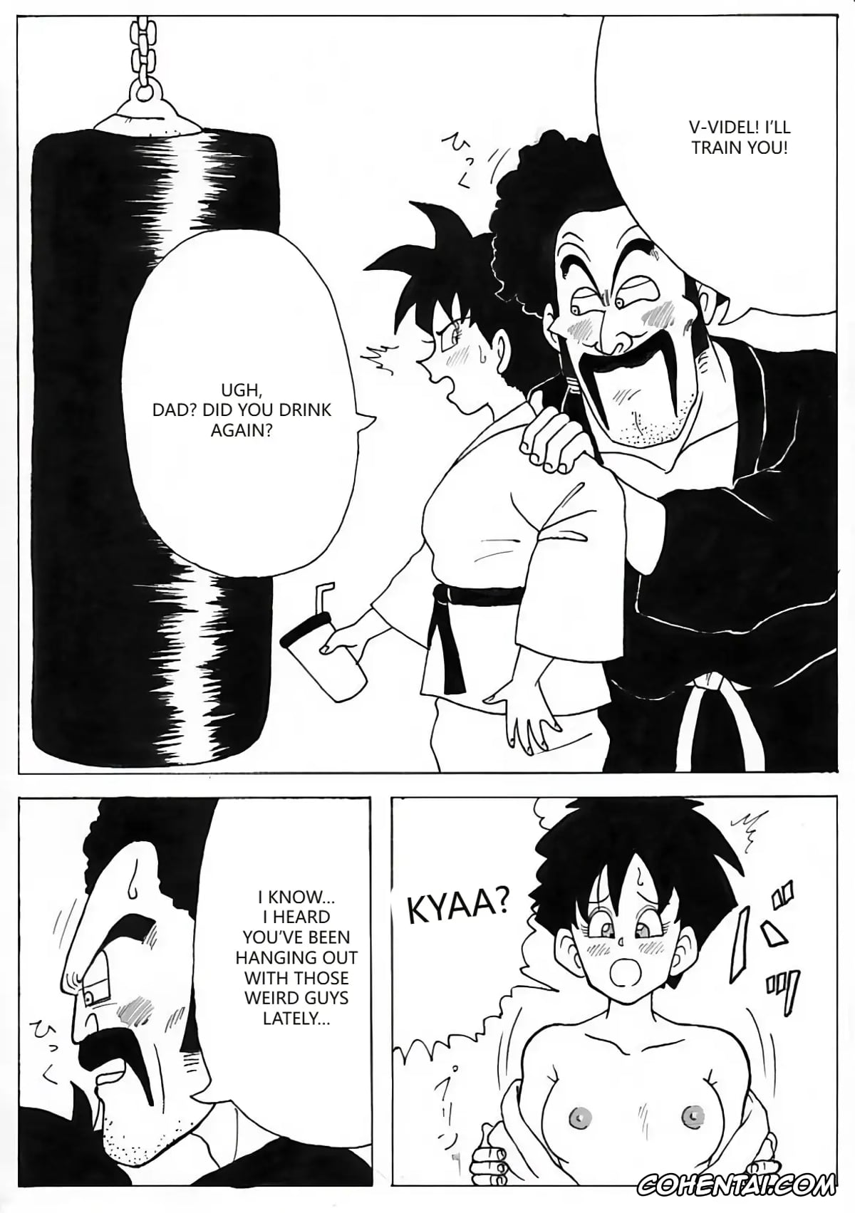 Dragon Ball Z xxx, Mister Satan xxx, Videl xxx, Videl Web Comic (Dragon Ball Z), pagina 1