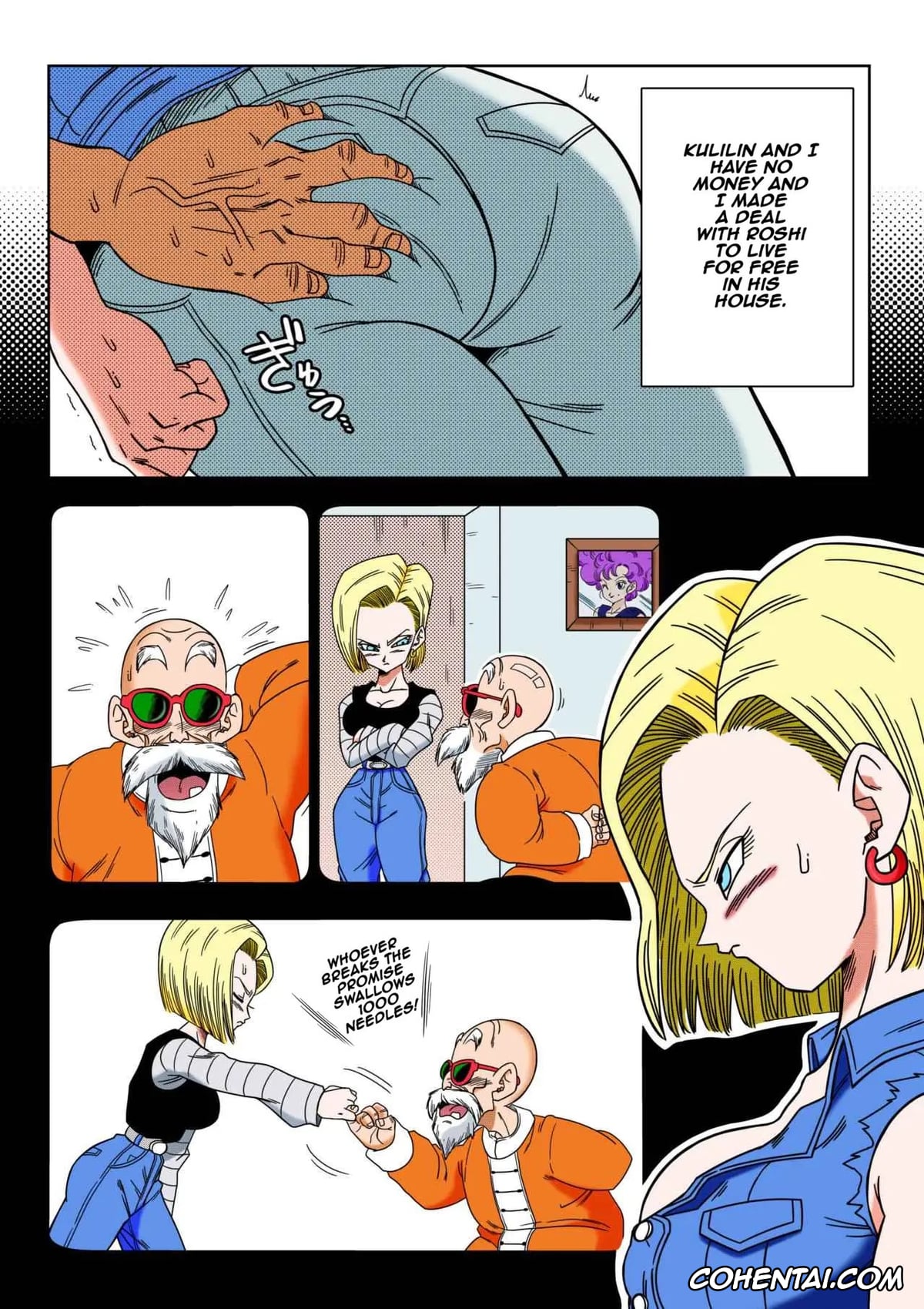 Dragon Ball hentai, Android 18 hentai, Master Roshi hentai, Android 18 vs. Master Roshi (Dragon Ball), pagina 3